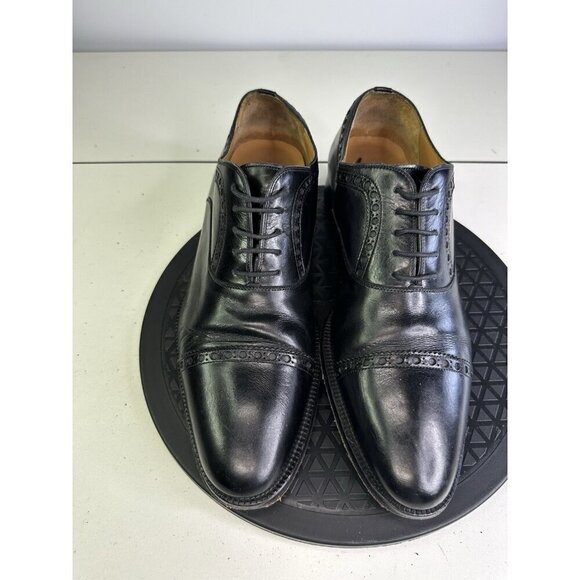 Magnanni for Saks Fifth Ave Black Wholecut Oxford Men\'s Shoes Size 9.5 M main image 5